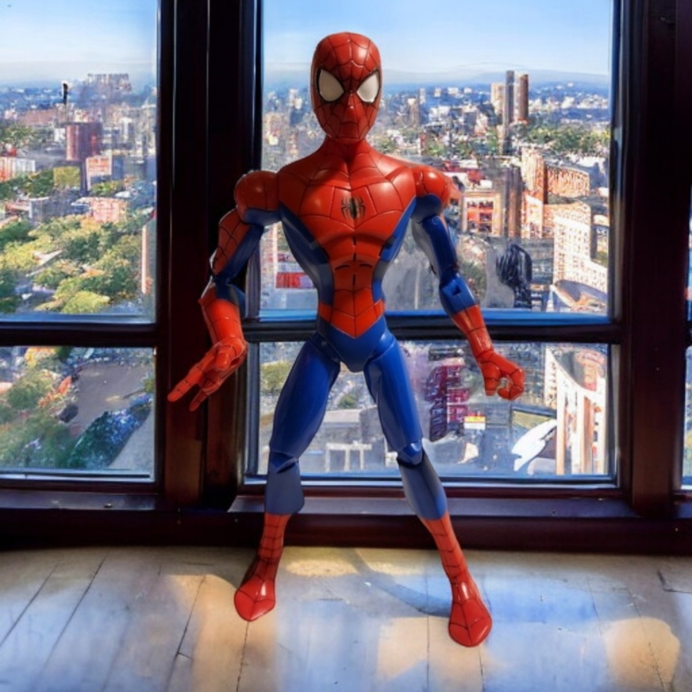 2008 MARVEL Talking Poseable By HASBRO Amazing SPIDERMAN 12"